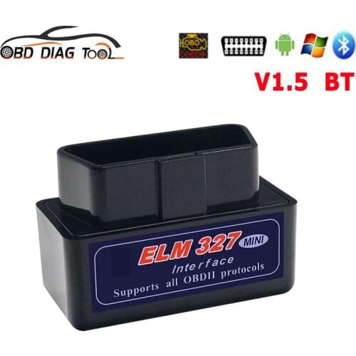 Super ELM327 V1.5 BT OBD2 Car Scanner for Android Torque PC ELM327 OBD OBDII Adapter Code Reader Diagnostic Tool Free Shipping