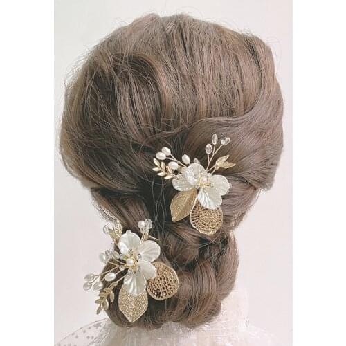 White Porcelain Flower Wedding Comb Hair Piece Delicate Bridal Headpiece Handmade Women Hair Jewelry для волос аксессуары 2021