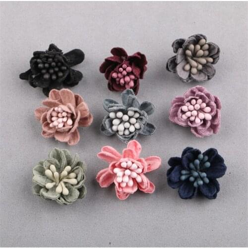 Free Shipping Korea Style Handmade Daisy Flower Patch STicker Craft Girls Hair Jewelry DIY Decoration Floral Buttons for Garment
