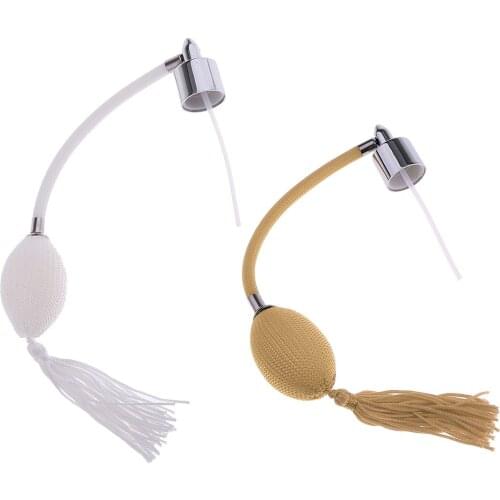 18mm Retro Perfume Bottle with Spray Dropper Refillable Gifts with Tassels White & Yellow