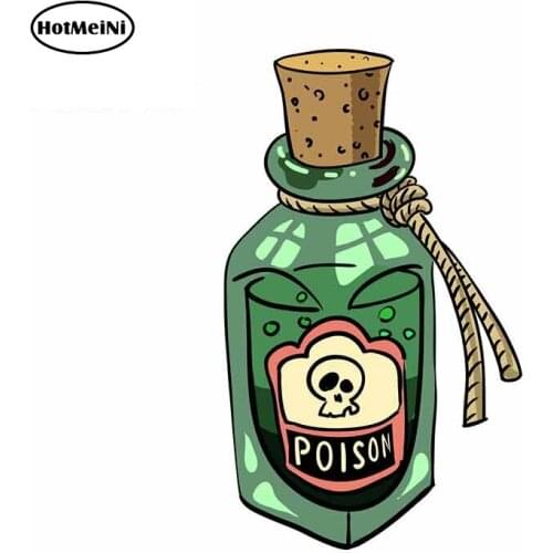 HotMeiNi 13cm x 11.5cm Cartoon Decal Of Poison Motorcycle Car Stickers Rear Windshield Decals Reflective Car Accessories