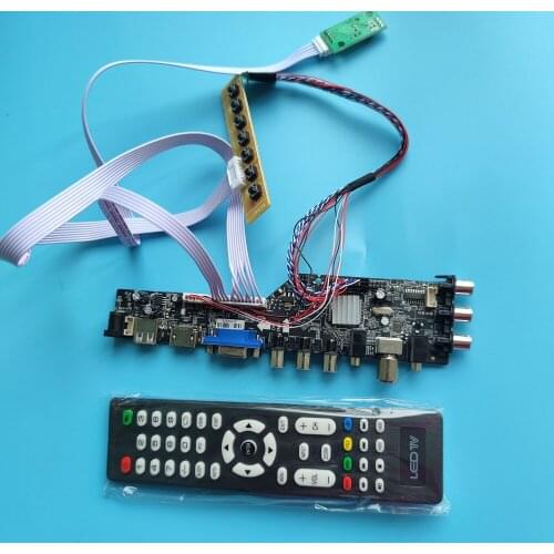 Kit For N101L6-L01/N101L6-L02 Signal controller board 40pin 1024X600 VGA LED HDMI digital WLED TV LVDS USB AV DVB-T remote 10.1"