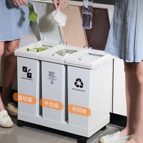 Creative Luxury Plastic Trash Can Bathroom Garbage Large Kitchen Trash Bin Recycling Tacho De Basura Trash Bag Holder ED50TC