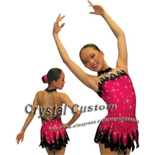 Hot Selling Ice Skating Dress For Girls Spandex Graceful New Brand Figure Skating Competition Dress Customized DR2648