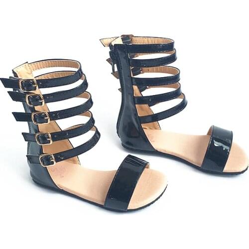 Fashion Girls Roman sandals Handmade Baby sandals Kids shoes Princess shoes Non-slip Children Sandals