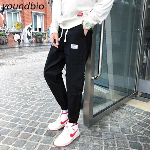 Men Pants Men Cargo Pants Men Joggers Hip Hop Trousers Casual Pockets Pants Cotton Track Pants Male Fashion Trousers HCK10 S-4XL