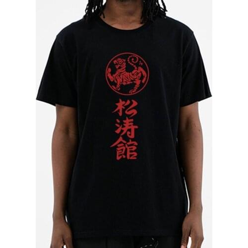 Mans Summer Style Fashion Kanji Shotokan Karate T Shirts Men Cotton Short Sleeve T-shirt Shotokan Tiger Printed Tops Tees