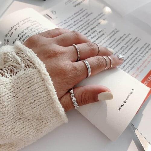 Simplicity Rings Set Original Design Gold Round Hollow Geometric Ring for Women Fashion Twist Ring Joint Female Jewelry