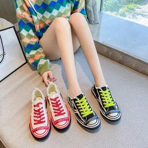 Canvas shoes women sneakers Casual Shoes Ladies Shoe Vulcanized New black red Fashion 2020 Flat Comfortable shoes for women