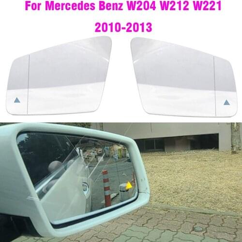 Auto Heated Blind Spot Warning Wing Rear Mirror Glass For Mercedes-Benz W212 W204 W221 C180 C250 C300 C350 E200 E250 E300 E350