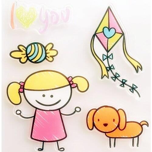 YLCS430 Girl Silicone Clear Stamps For Scrapbooking DIY Photo Album Cards Decoration Craft Transparent Stamp Clear Stamp New