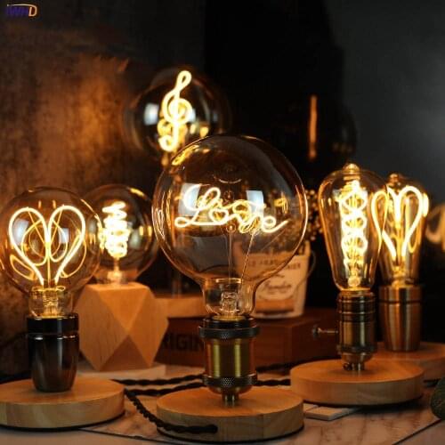 IWHD Ampoule G125 E27 LED Edison Bulb Retro Lamp 4W 220V Warm White Creative Letters Lampara Vintage Lamp Light Bulb Bombillas