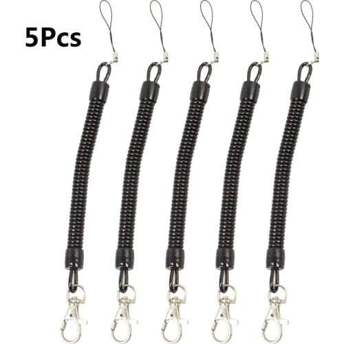 Tactical Retractable Keychain Plastic Spring Elastic Rope Security Gear Tool Anti Theft Keychain Key Holder Phone Holder for Man