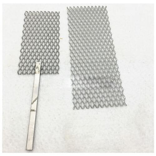 1Pcs 1mm thickness 1mmx3mm hole high purity titanium mesh electrode Ti meshs plate
