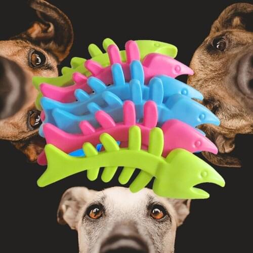 TPR Dog Chew Toys for Large Medium Dogs Fish Shaped Puppy Accessories Bite Resistant Pet Products Outdoor Dog Training Supplies