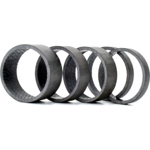 Carbon Fiber Headset Fork Spacers Kit Handlebar Washer Ring Gasket Front Fork MTB Bicycle Bike Stem Road