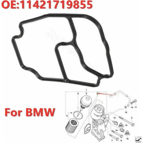 New 1pcs Oil Filter Housing Block Seal Gasket For BMW E34 E36 E39 E46 E53 E60 320i Z3 11421719855 21506029071