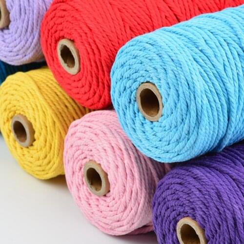 100meters 1 / 2 / 3 mm 100%Cotton Rope Thread Handmade Cotton Cord Crochet Rope Decoration DIY Hanging Tapestry Weaving Yarn Rop