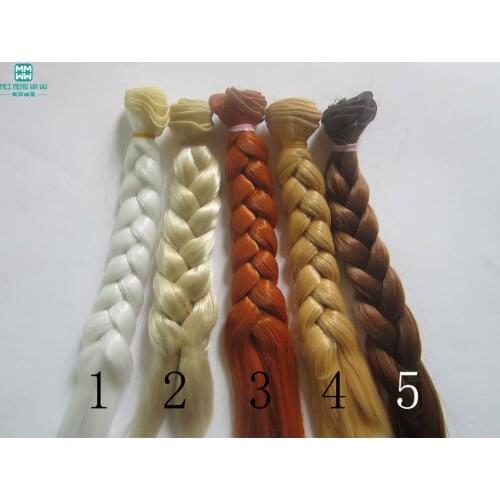 1pcs 20cm*100cm Braids hairstyle hair for dolls 1/3 1/4 BJD/SD dolls wigs Brown Blonde Black Milk