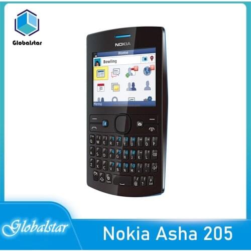 Nokia Asha 205 Refurbished Mobile Cell Phone Cheap Bluetooth Original Unlocked Phone