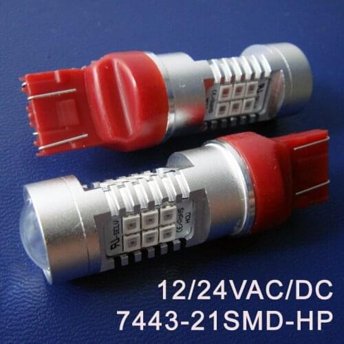 High quality 12/24VAC/DC 10W T20 7443 W21/5W Car Led Rear Fog Lamp,Auto Brake light,Parking Stoplight free shipping 50pcs/lot