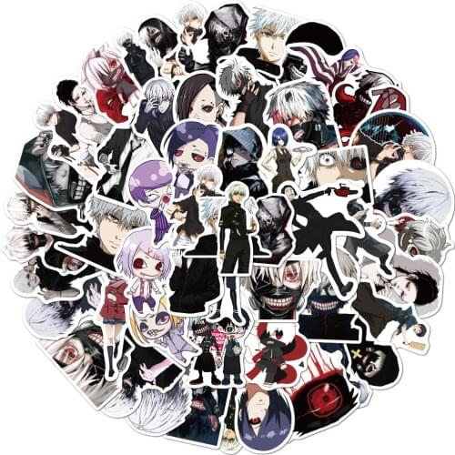 10/50pcs Japan Anime Tokyo Ghoul Sticker Graffiti for Luggage Laptop Skateboard Bicycle Decal Pegatinas Stickers Children Gift