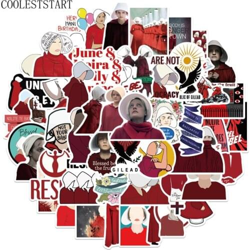 10/50Pcs/pack Classic TV Series The Handmaids Tale Stickers For DIY Motorcycle Luggage Guitar Skateboard Waterproof Cartoon Kid