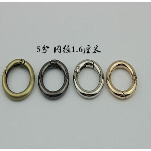 10 PCS / lot) luggage handbag diameter 1.6 cm open small coil connection buckle o ring hardware accessories