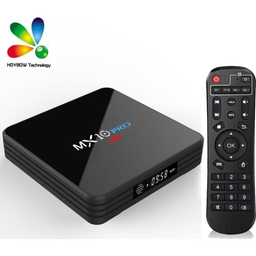 10pcs MX10 Pro 4GB DDR3 32GB eMMC Android 9.0 TV BOX RK3318 Quad Core KD 18.0 4K HDR 2.4G /5G WIFI USB 3.0 Set Top Box