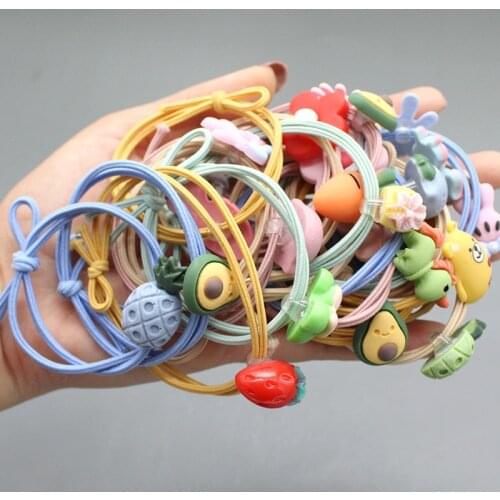 10 Pcs/set Cute Cartoon Girls Rubber Bands Princess Hair Ornament Headwear Elastic Hair Bands Headbands Hair Accessories