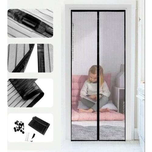 2021 6 Size Summer Magnetic Screen Door Curtain Net Anti Mosquito Insect Fly Bug Room Divider Automatic Closing Magnetic Bug