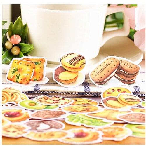30pcs Creative Cute Self-made Small note of biscuits/food Scrapbooking Stickers /Decorative Sticker /DIY Craft Photo Albums