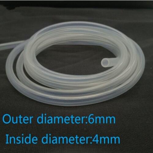 5 meter 4*6 mm food grade transparent silicone rubber hose external diameter 4mm x 6mm flexible silica gel tube 4x6 mm