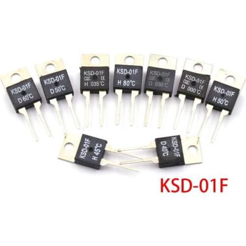 5pcs KSD-01F 40 45 50 55 60 65 70 80 85 degree normally open thermostat switch Temperature Control TO-220 KSD-01
