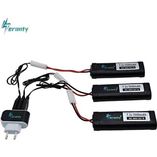7Pcs/Sets 7.2v Battery 3500mAh 15c with Tamiya Discharge Connector SC*6 Cells 7.2v Ni-MH Battery Pack for RC Racing Cars Boats
