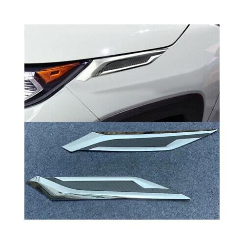 ABS Front Head Light Lamp Eydlid Cover Trim 2pcs For Toyota RAV4 2019 - 2020