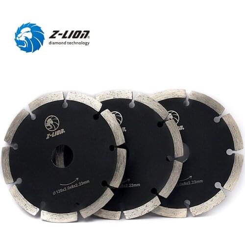 Z-LION 5" 3pcs/Lot Diamond Cutting Disc Granite Cutting Blades Dry Cut Diamond Segment 125mm Blades for Stone