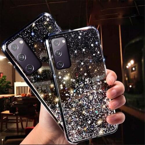 Girl Star Glitter Diamond Case For Samsung Galaxy S21 S20 Plus S20 FE Note 20 Ultra Note 10 Lite S9 S10 Plus S10e