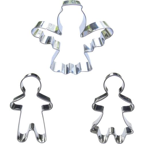 Angel, Little boy, Little girl shape 3 piece biscuit cutting molds, baking tools, cake decorating soft candy tools