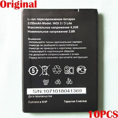 Inoi3 10PCS Original 2250mAh Battery For INOI 3 Lite INOI3 Lite Phone In Stock NEW Production High Quality Battery+Tracking Code