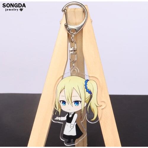 Kaguya Same Love Is War Keychain Shinomiya Fujiwara Miyuki Shirogane Chika Anime Cute Girl Key Ring Bag Car Hanging Fans Gifts