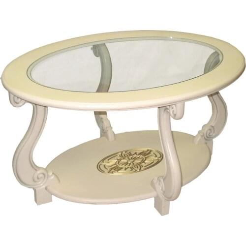 Classical glass table Oval Table home furniture bedroom decro 90x61x49cm