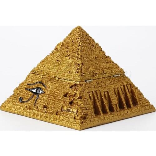 ANCIENT EGYPT PYRAMID JEWEL BOX ART SCULPTURE FIGURINE CREATIVE RESIN CRAFTS DECORATIONS FOR HOME BIRTHDAY GIFT R3673