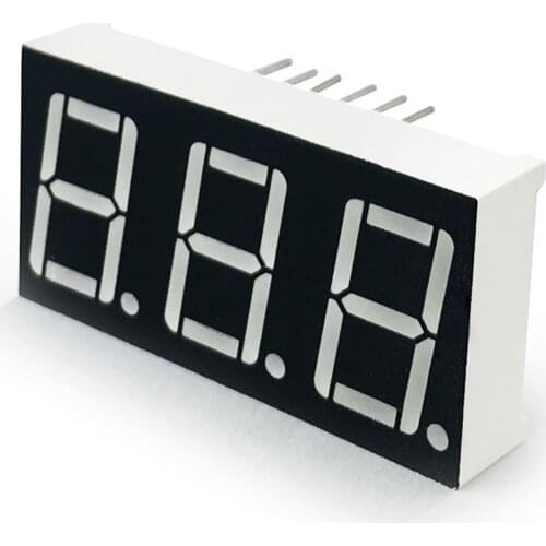 MCIGICM 100pcs 7 segment common Cathode 3 Bit digital Tube 0.56" 0.56in. Red LED Display 7 segmentos LED Digital tube