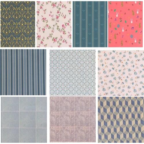 1:12 29*21cm Dollhouse Miniature Kitchen Bathroom Living Room Floor Wall Paper Doll House Decoration Accessories