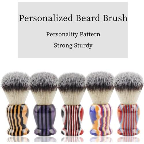 Mens Beard Brush Facial Cleaning Brush Resin Material Beard Trimming Shave Tool Barbershop Razor Cleaning Tool