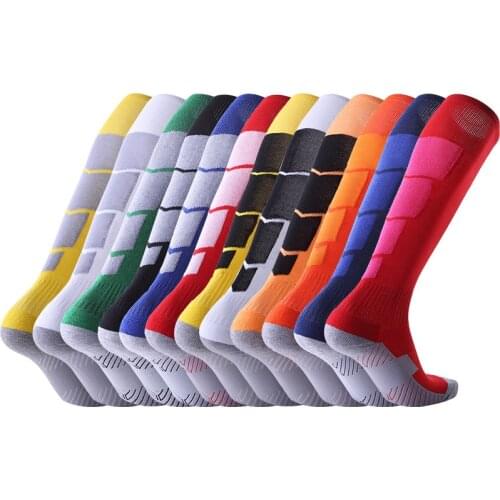 New Mens Football Socks Breathable Fabric Running Socks Outdoor Mens Cycling Socks Anti-skid Thickened Blood Circulation Socks