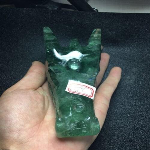 7-9 cm new fashion green fluorite skull natural crystal sculpture Oriental dragon brain, crystal bibcock, home decoration