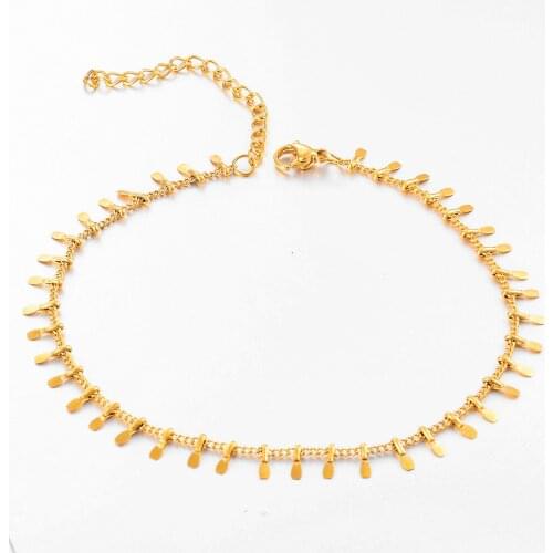 New Stainless Steel Gold Anklet High Quality Fashion Jewelry