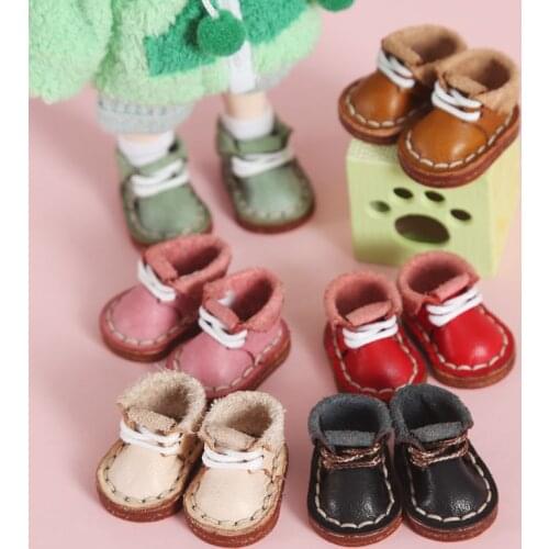 Ob11 shoes ob11 doll shoes 1/12 points bjd pd9 handmade leather shoes ddf GSC doll leather boots casual shoes doll accessories